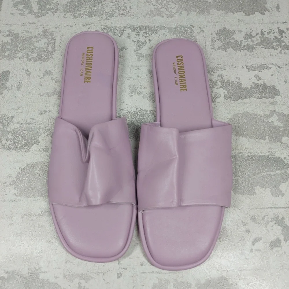 NEW Cushionaire Tudor Purple Summer Slide Flat Sandals H568 - Picture 9 of 12